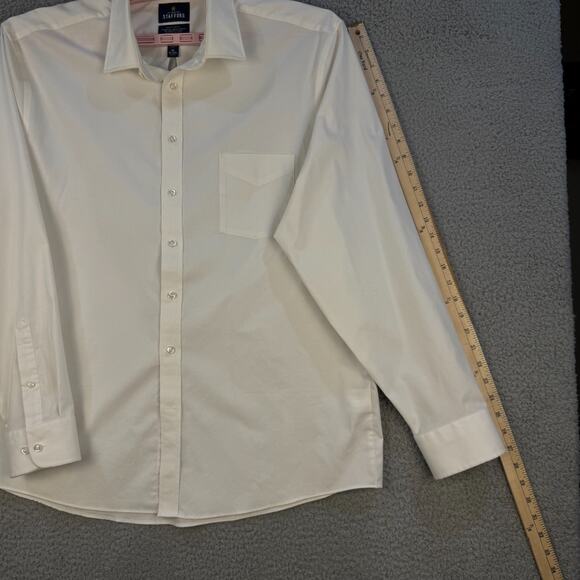 Stafford Mens Long Sleeve Dress Shirt XL Sweat Repel - Picture 2 of 11